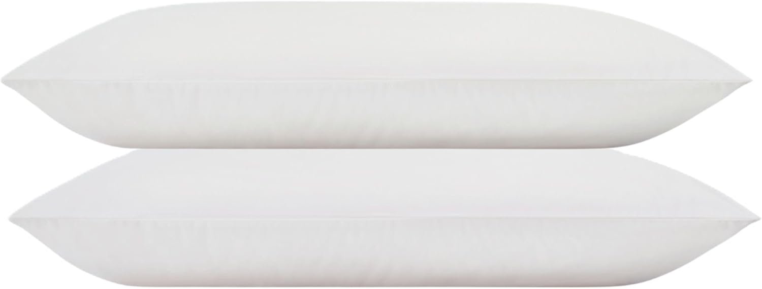 RejuveNite® American Talalay Latex Pillows – Medium Support, King High Profile, Dual Set – 100% Cotton Sateen Covers – Made in USA