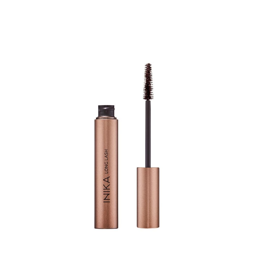 INIKA Organic Long Lash Mascara – Vegan, Non-Toxic Mascara for Volume and Length, Enriched with Essential Fatty Acids, Magnolia Bark Extract & Vitamin E, Cruelty-Free, Black