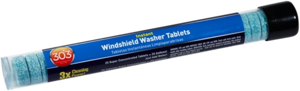 303 (230395) Products Automotive Instant Windshield Washer – 3x Cleaning Power – Super Concentrated Tablets – Just Add Water, 25 Tablet