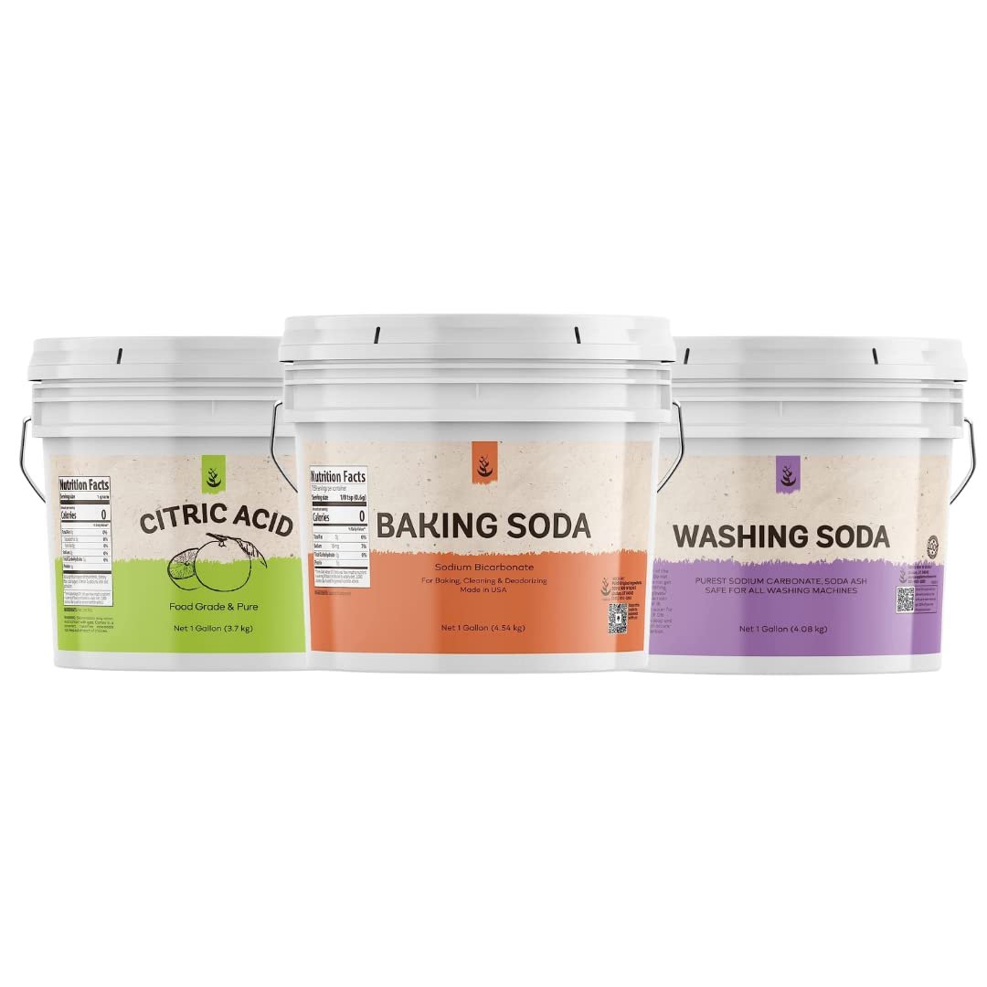 Pure Original Ingredients Baking Soda, Citric Acid & Washing Soda