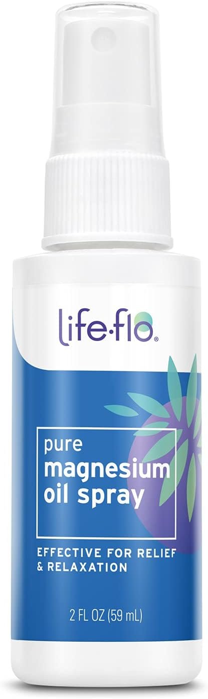 Life-Flo Pure Magnesium Oil for Feet and Body – 100% Pure Magnesium Spray from The Zechstein Seabed – Spray for Feet, Relaxes and Rejuvenates Muscles and Joints, 60-Day Guarantee, 2oz