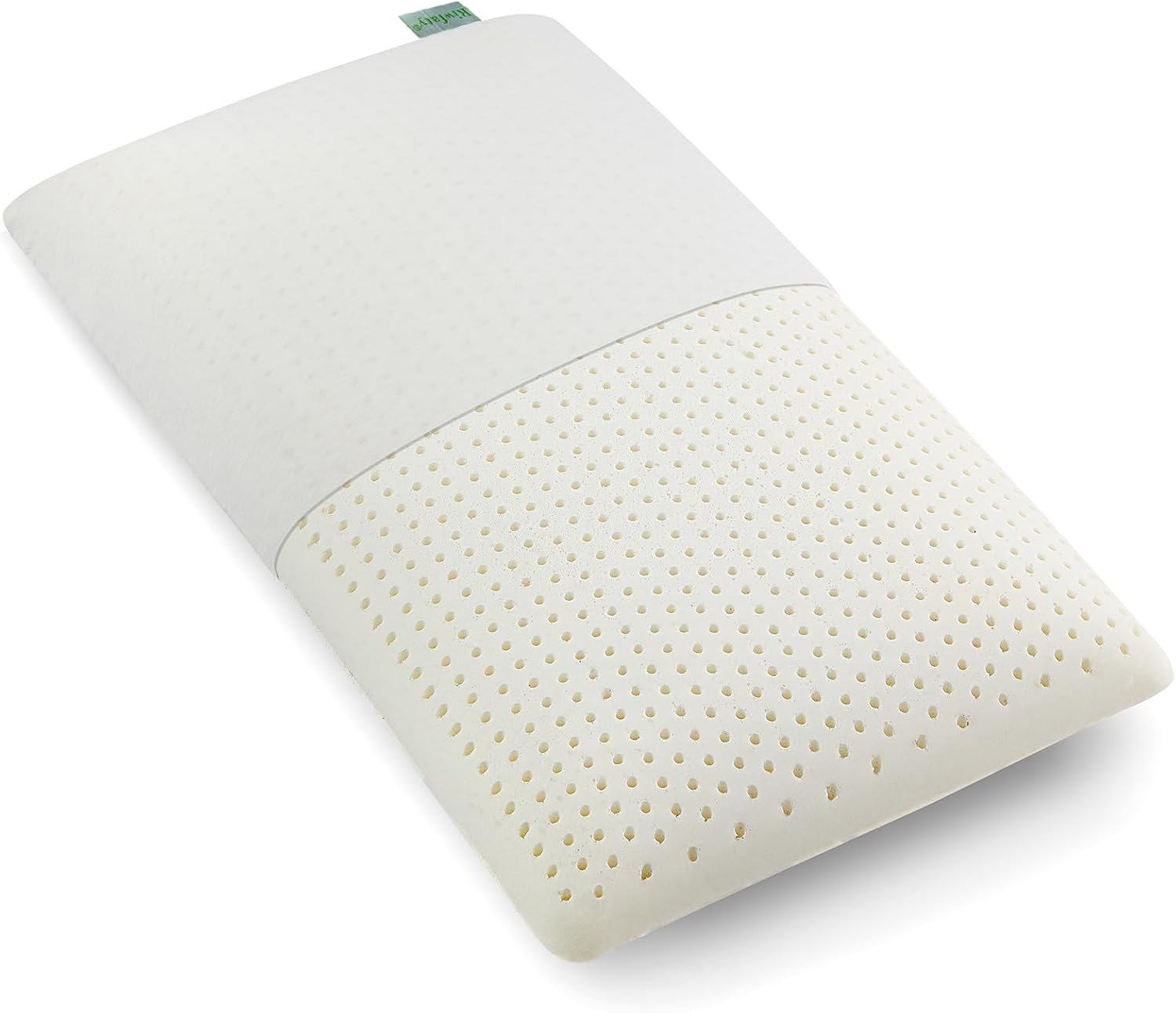 100% Natural Talalay Latex Pillow Queen Size, Breathable Neck Support Bed Pillow for Side, Back, and Stomach Sleepers, Medium Firm Cooling Latex Foam Pillow, Removable Premium Pure Cotton Cover