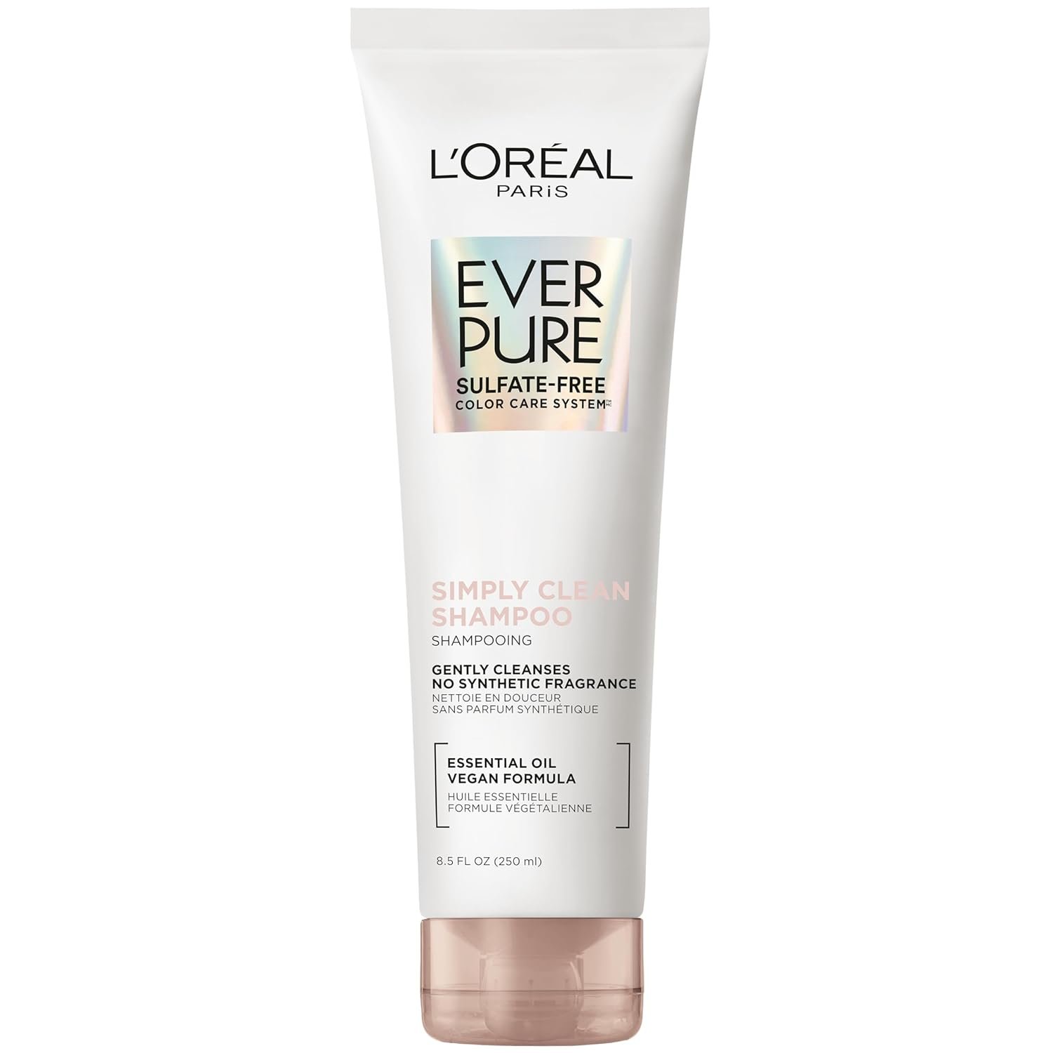 L’Oreal Paris EverPure Sulfate Free Simply Clean Shampoo, Hydrating Hair Care with Rosemary Essential Oils, 8.5 Fl Oz