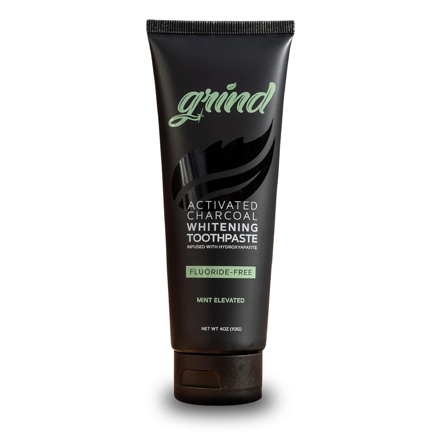 Grind Fluoride Free Hydroxyapatite Toothpaste, Theobromine, Activated Charcoal, Whitening, Dentist Recommended, Natural, Made in USA, 4 oz, 1 pk