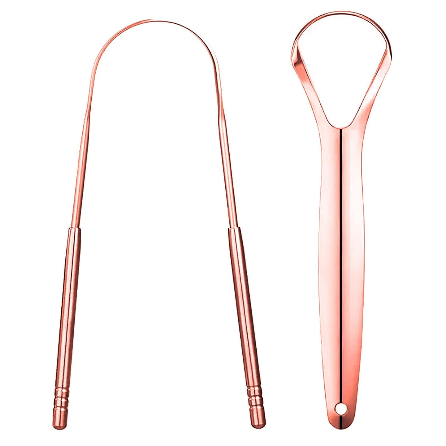Pure Rose Gold Tongue Scraper for Adults – Oral Care & Hygiene Natural Tongue Cleaner for Fresher Breath – Tongue Scraper (2 Piece/Pack)
