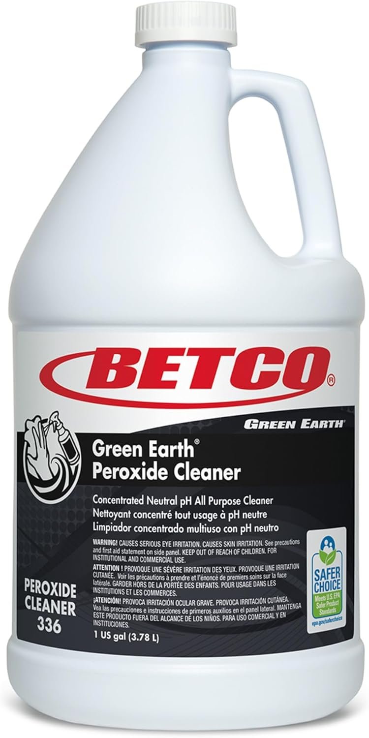Betco® Green Earth® Peroxide Cleaner Concentrate, Mint Scent, 128 Oz Bottle, Clear, Case Of 4