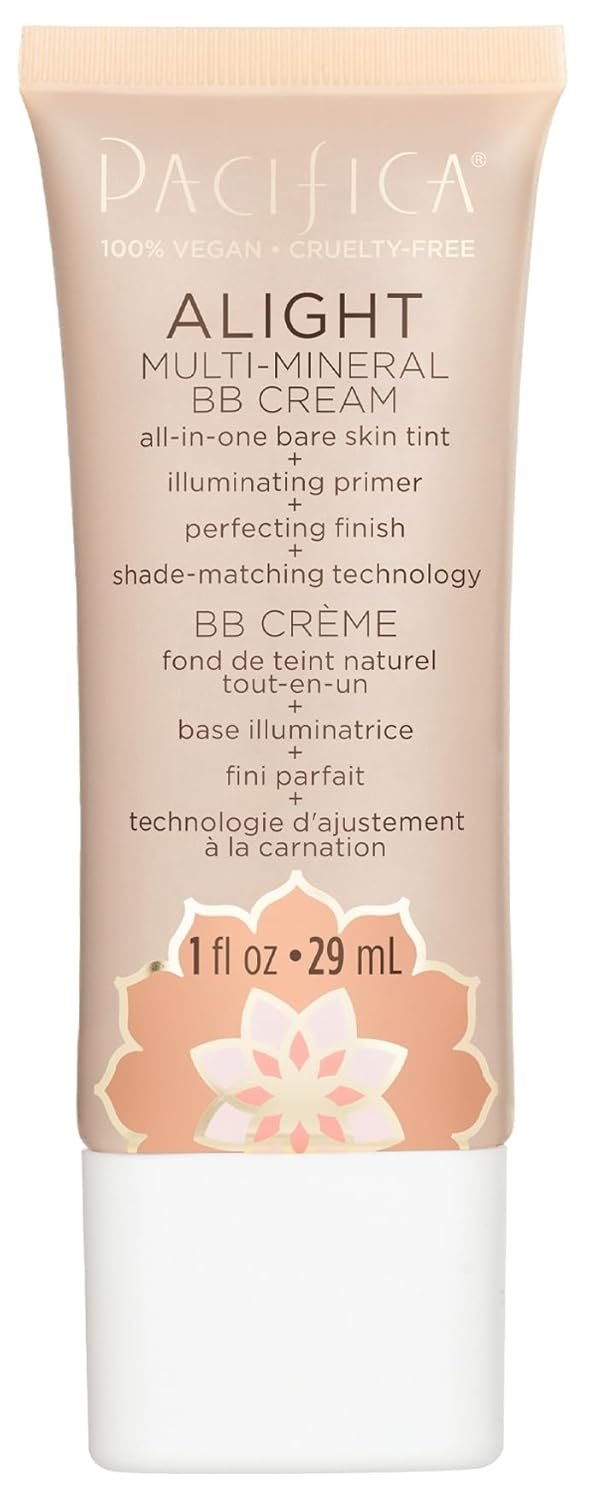 Pacifica Alight Multi-Mineral BB Cream Medium – Hydrating Tinted Moisturizer & Primer, Sheer Natural Foundation Coverage, Vegan & Cruelty-Free, 1 fl oz