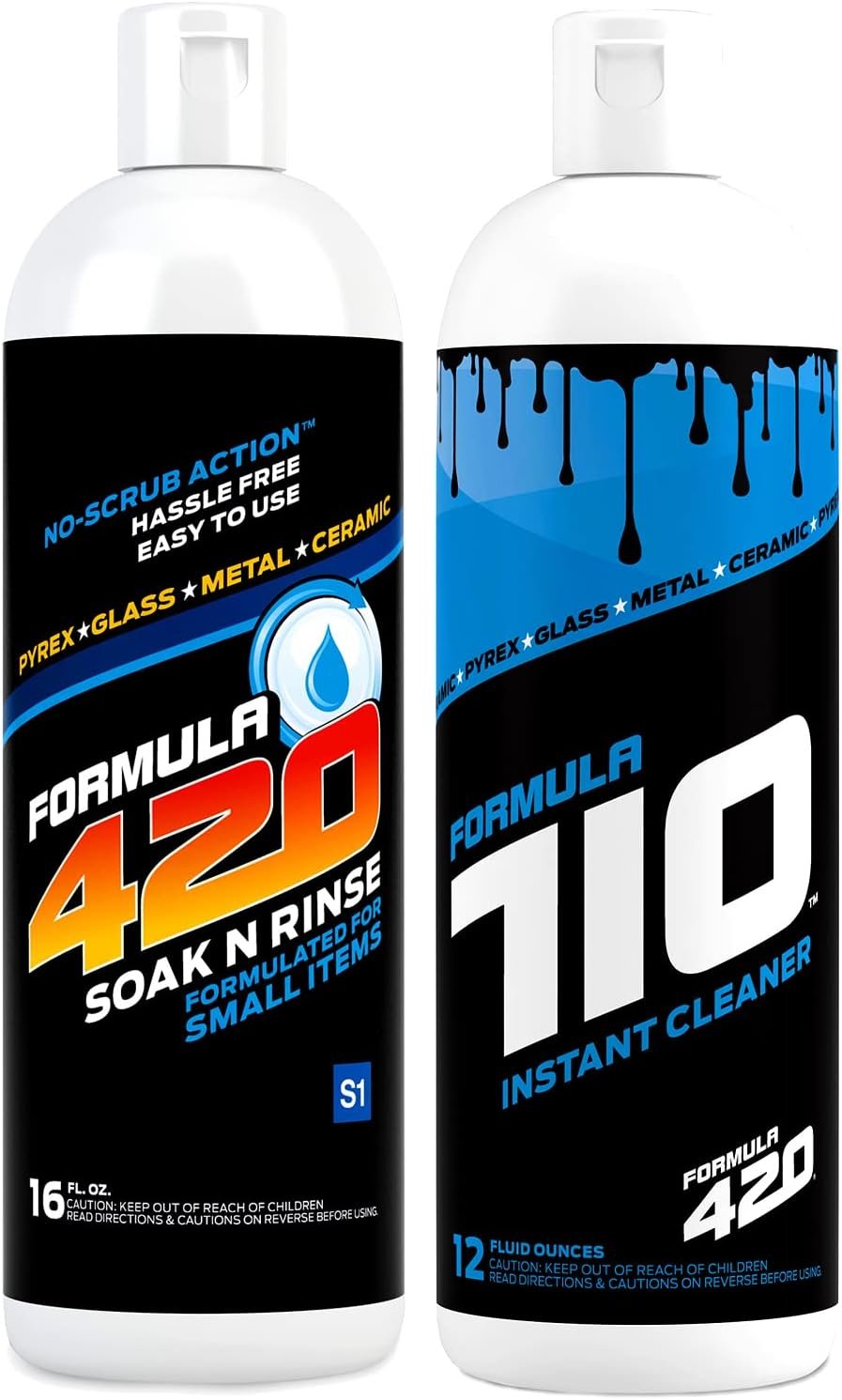 Formula 420 Perfect Pair : 1 Bottle Soak-N-Rinse 16 oz & 1 Bottle Formula 710 Instant Cleaner 12oz (2 Bottles Total)