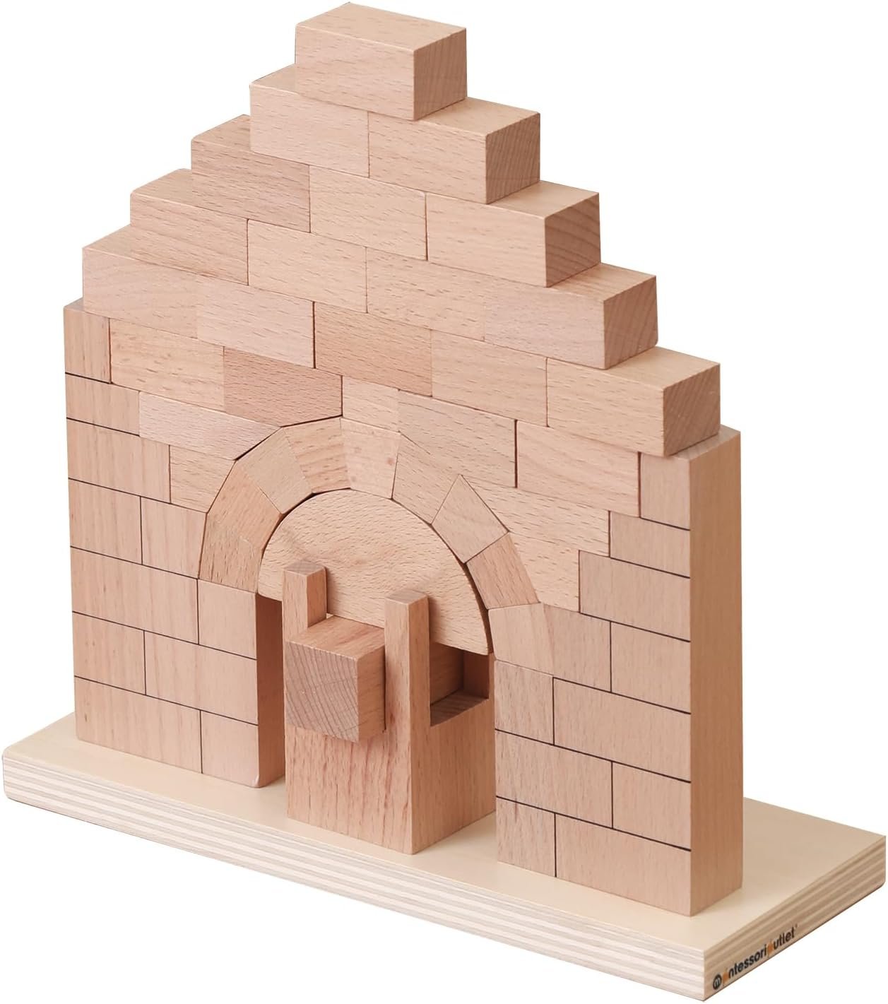 Montessori Wooden Roman Arch Bridge Blocks – Educational STEM Construction Toy for Toddlers & Preschoolers | Durable Hardwood Building Set for Early Childhood Development (Ages 3+)