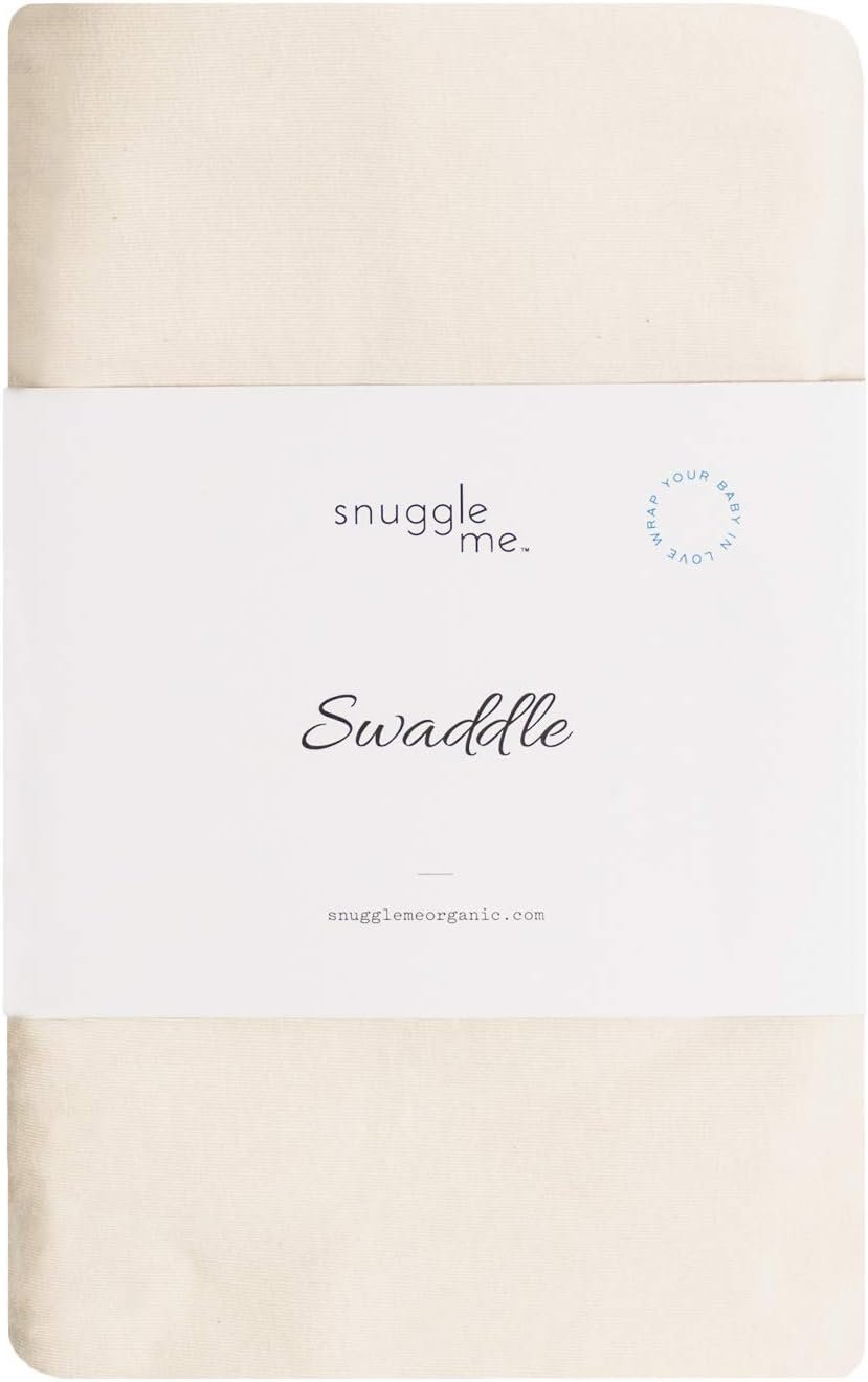 snuggle me Swaddle | Organic Cotton Swaddle Blanket, Soft Stretch, 47 x 47 inches | Natural