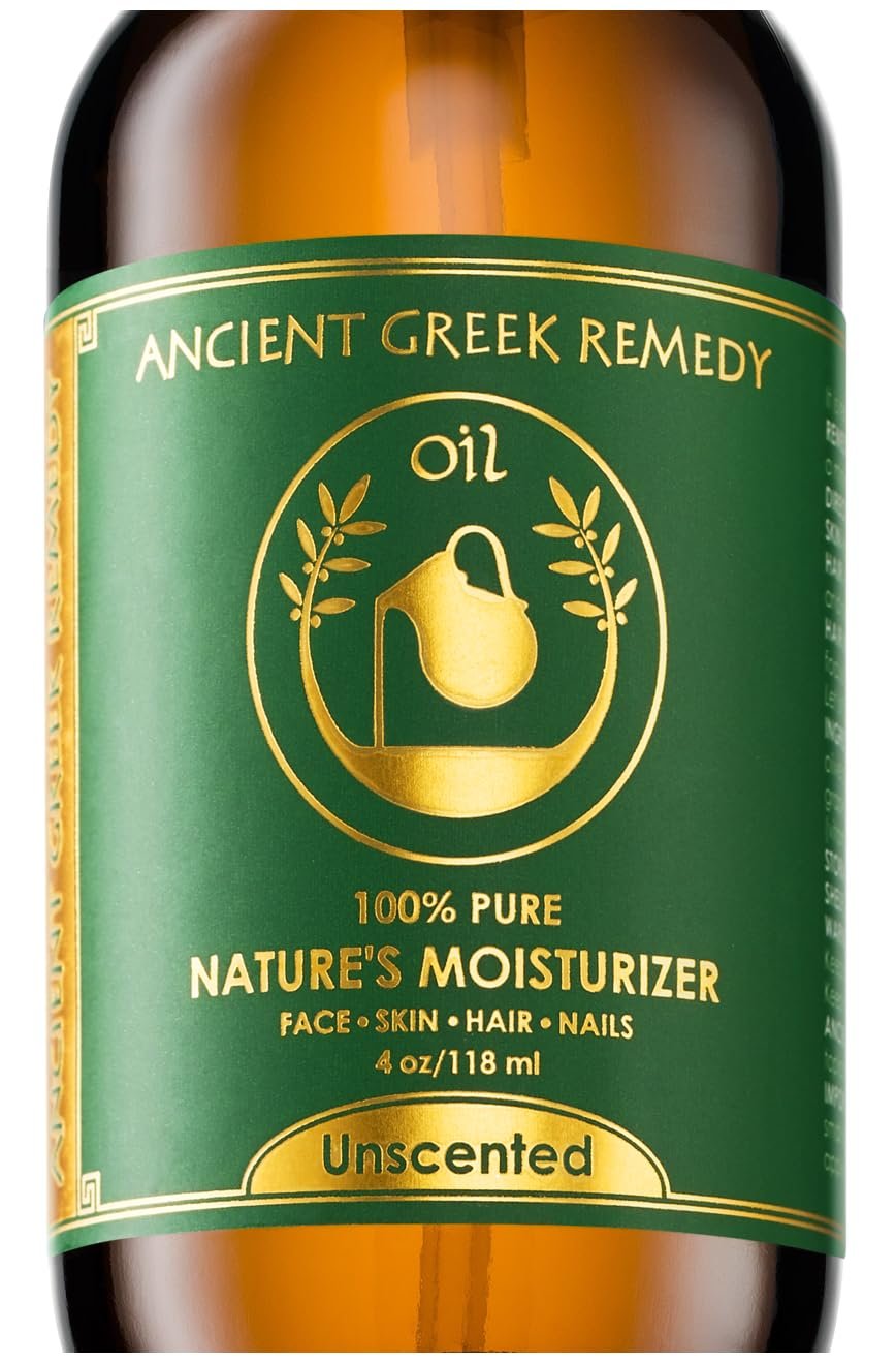 Ancient Greek Remedy Face Oil for Dry Skin – Organic Unscented Anti-Aging Serum – Jojoba, Rosehip, Almond, Olive, Vitamin E – Facial Gua Sha oil – Natural Body Moisturizer for Women & Men 4 oz