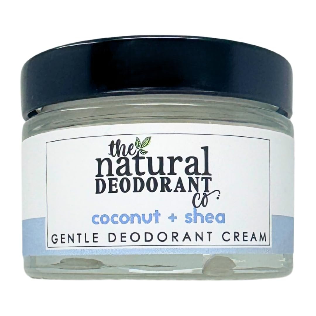 The Natural Deodorant Co, Gentle Deodorant Cream Coconut & Shea 55g, Aluminium Free, Plastic Free, Sensitive Skin