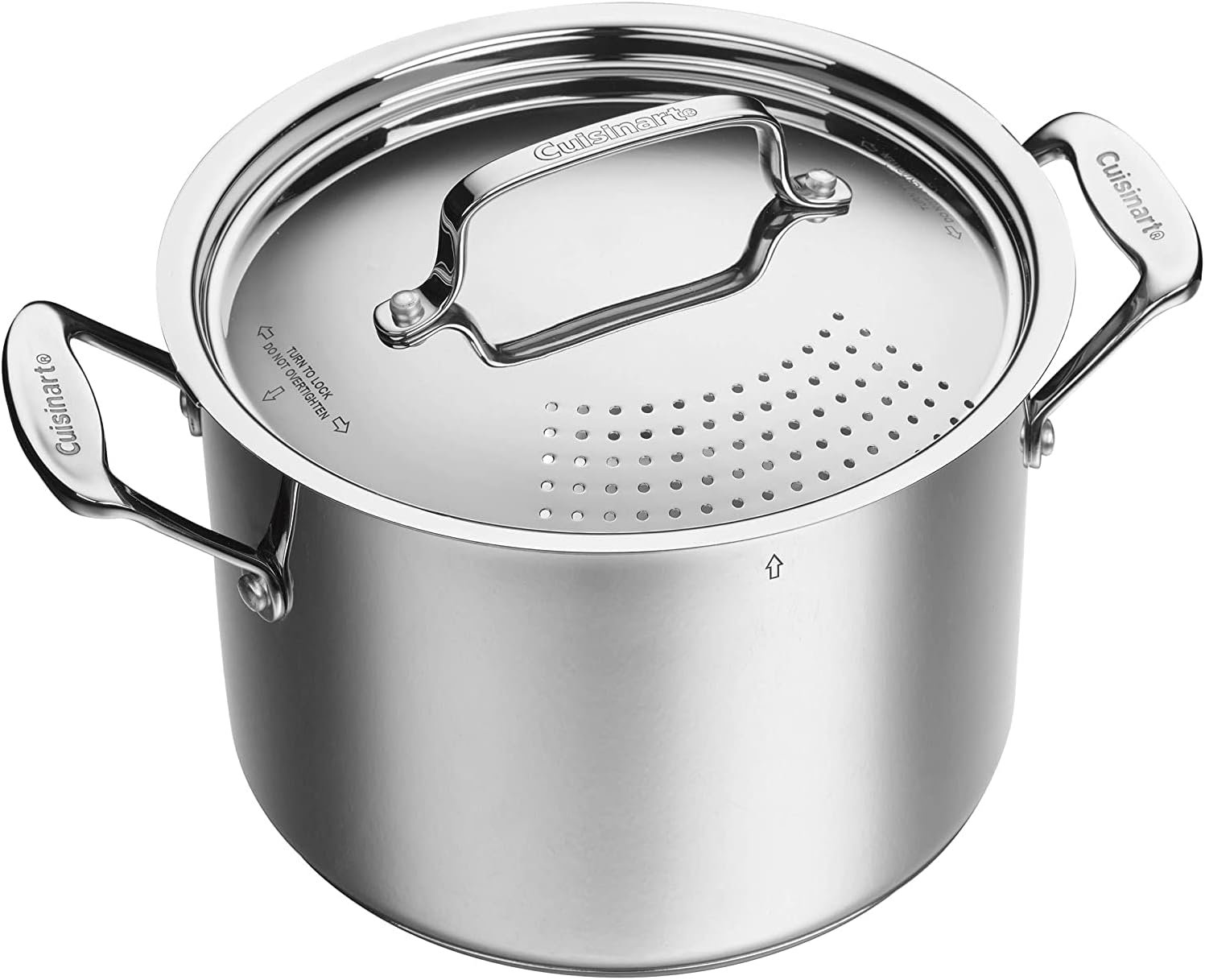 Cuisinart 766S-22 6 Qt. Stainless Steel Pasta Pot w/Straining Cover Chef’s-Classic-Stainless-Cookware-Collection, 6-Quart