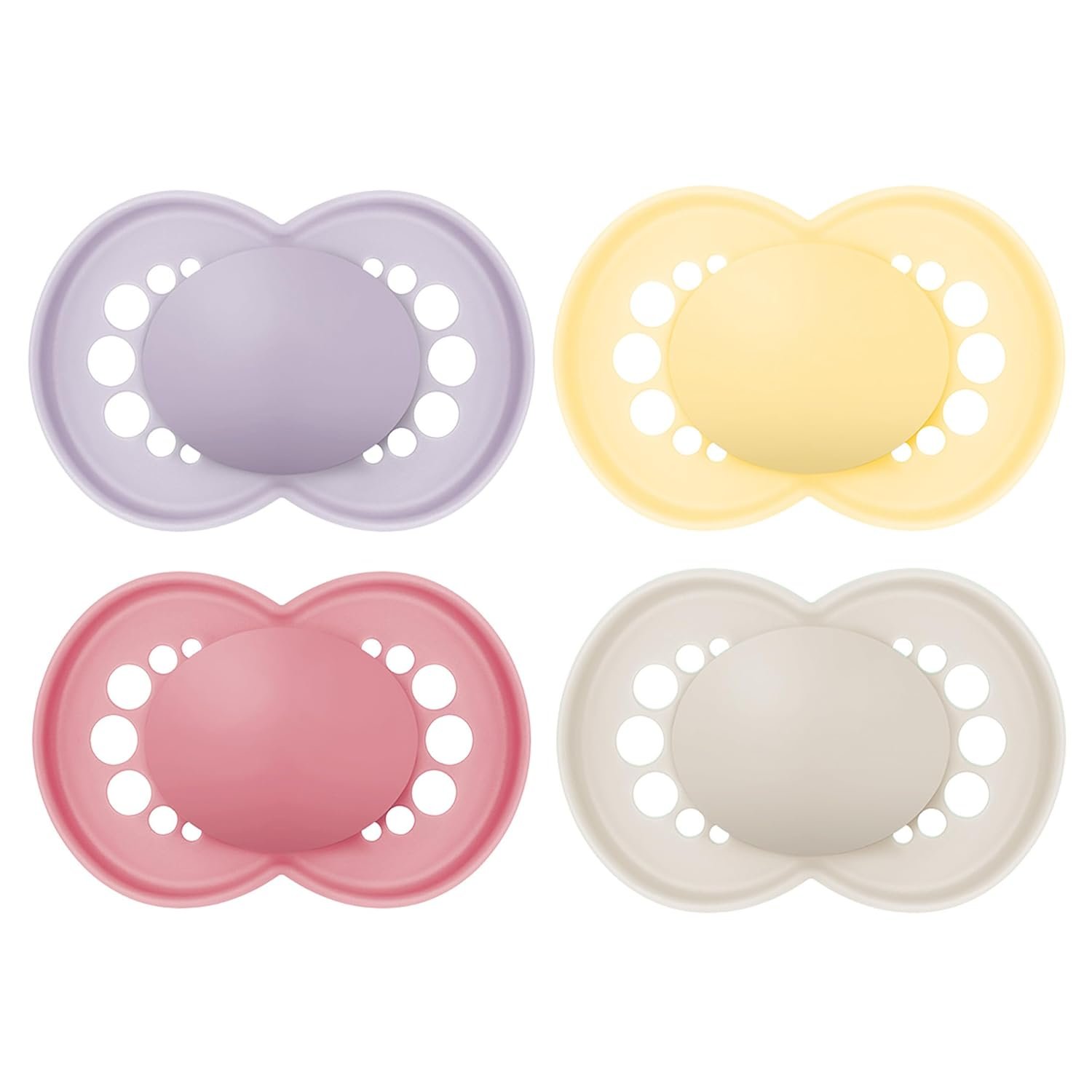 MAM Original Matte Baby Pacifiers 16+ Months, Binky for Newborn Babies, BPA-Free Skin Soft Silicone Nipple, Easy to Clean, Developed with Medical Experts, 4 Count, Made in Europe