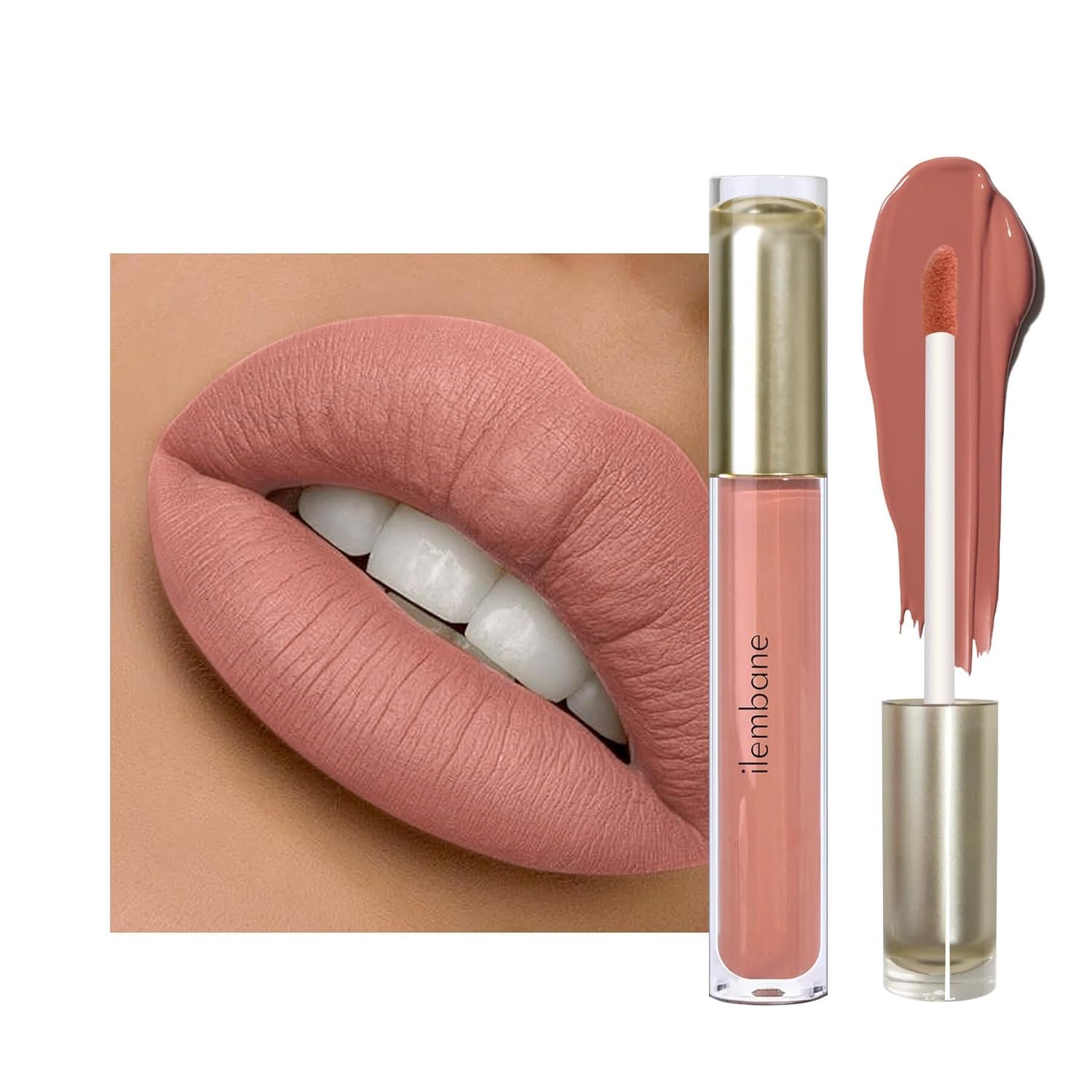 Peach Coral Liquid Lipstick – Long Lasting, Smudge Proof, Transfer Resistant Lip Color, Waterproof, Non-Transfer Formula (Eternal Embrace)