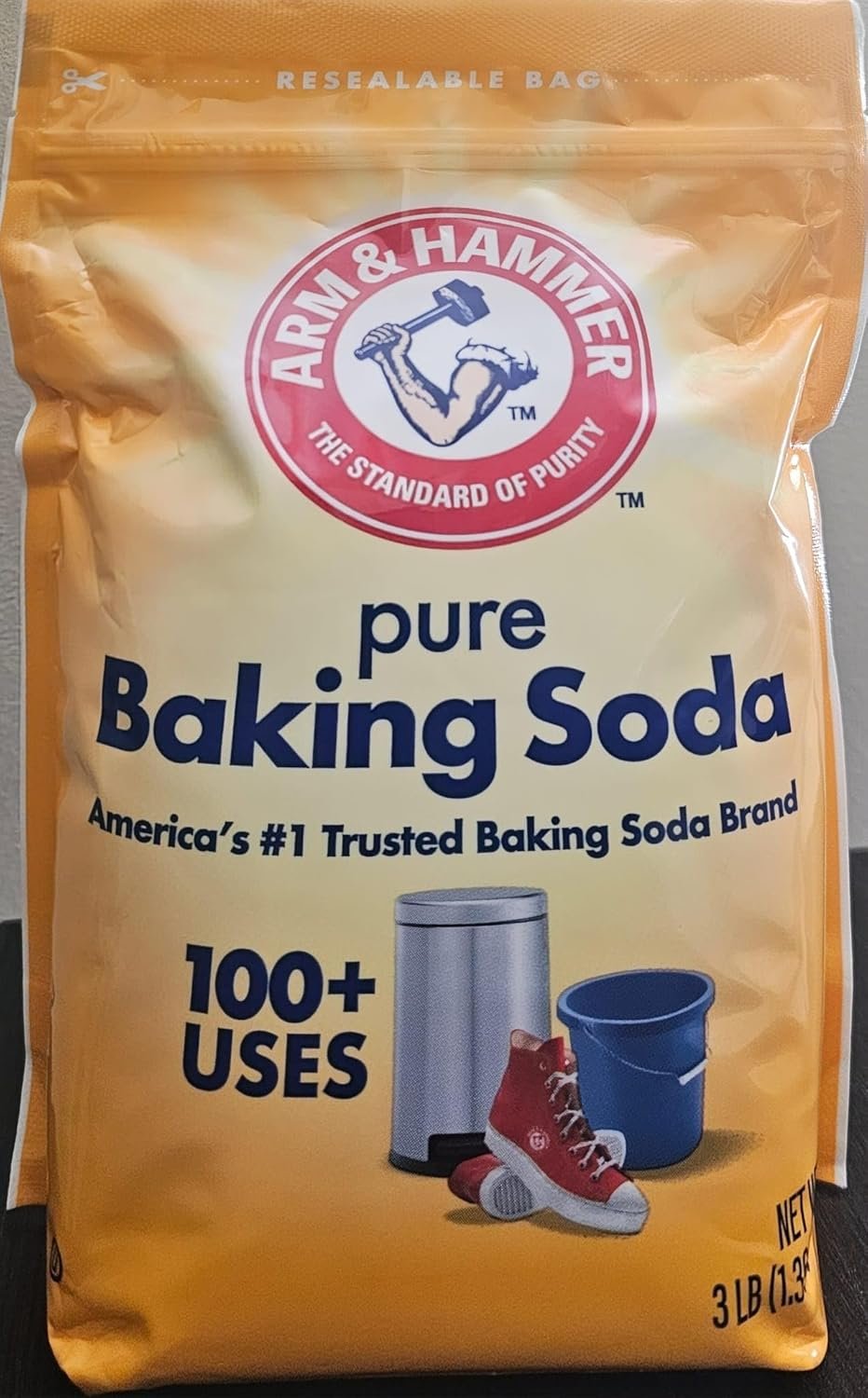 Arm & Hammer Baking Soda, 3lb Powder Bag, Pure Baking Soda for Baking, Cooking, Cleaning – Grocery