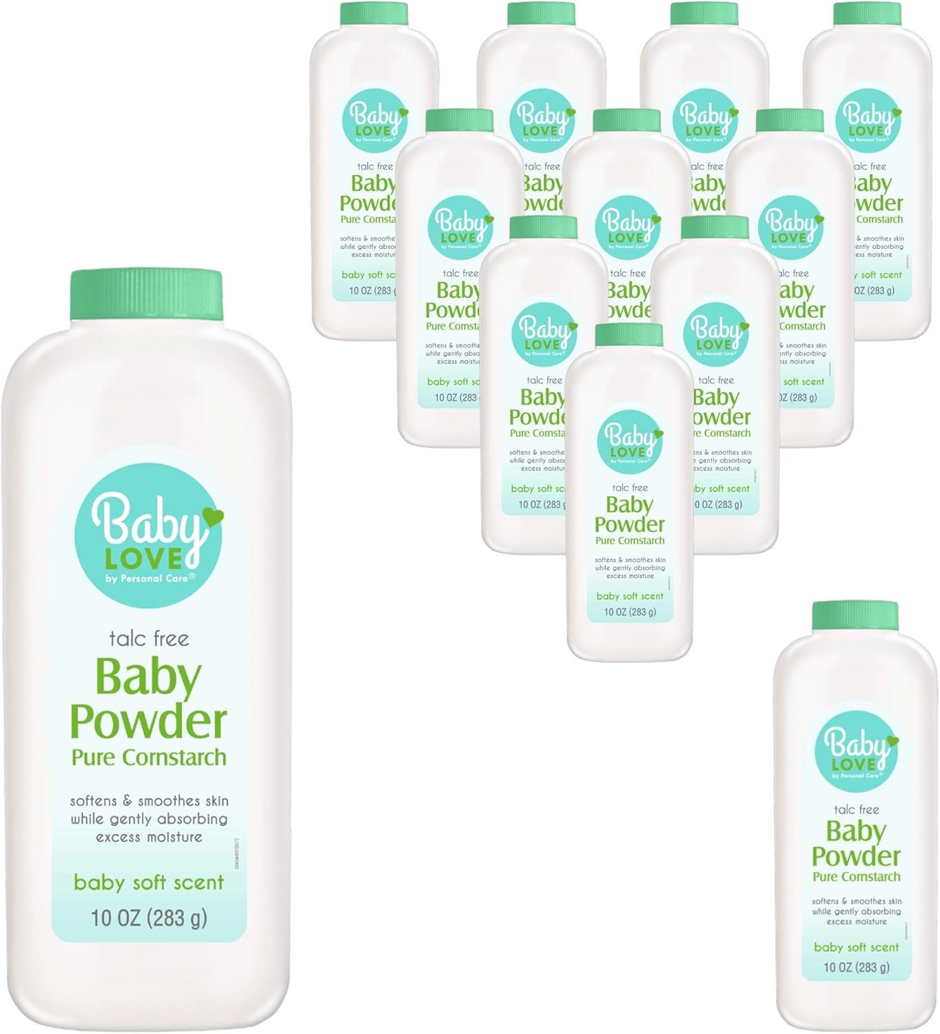 Baby Powder, Pure Cornstarch, 10-oz. (pack of 12)