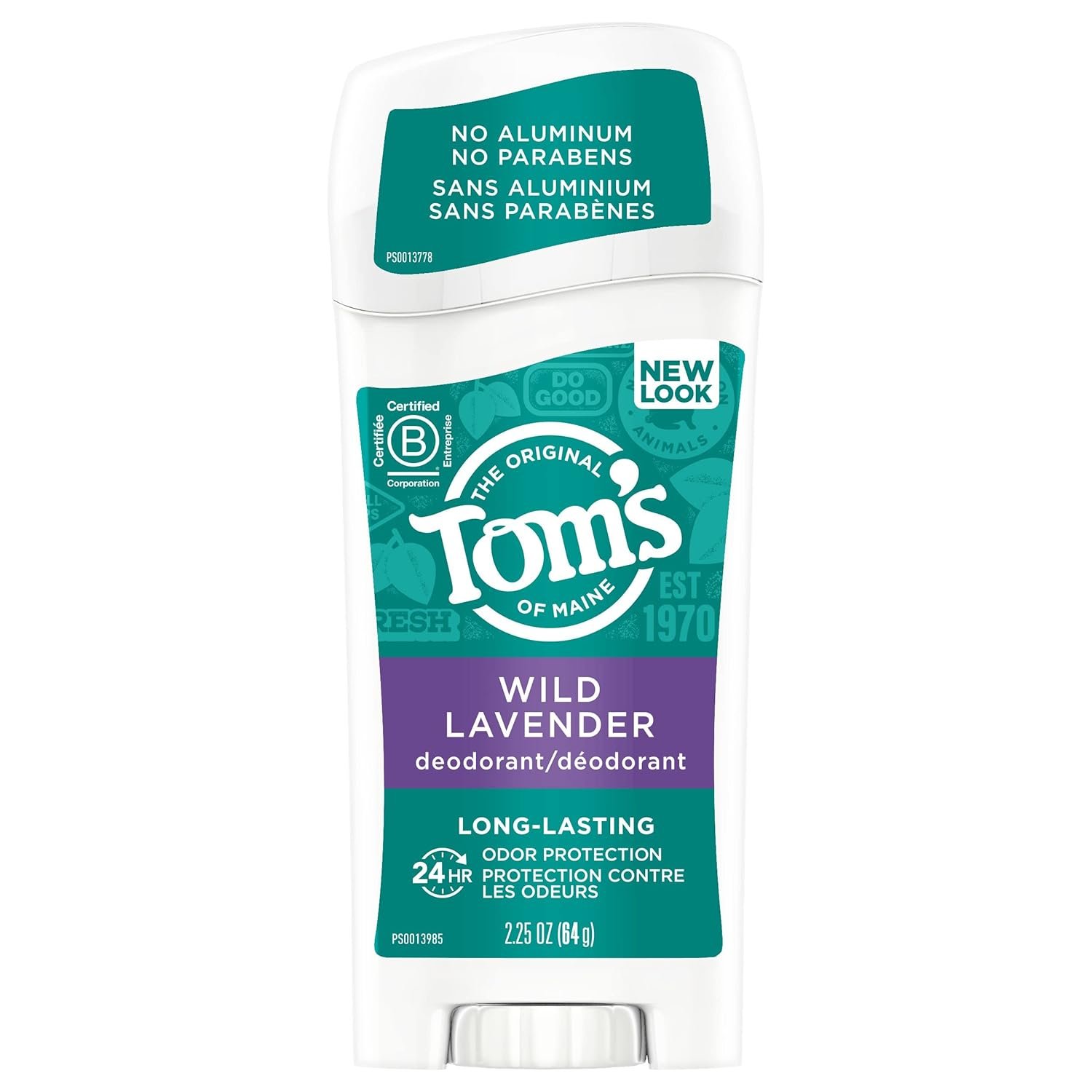Tom’s of Maine Long-Lasting Aluminum-Free Natural Deodorant for Women, Wild Lavender, 2.25 oz. (Packaging May Vary)