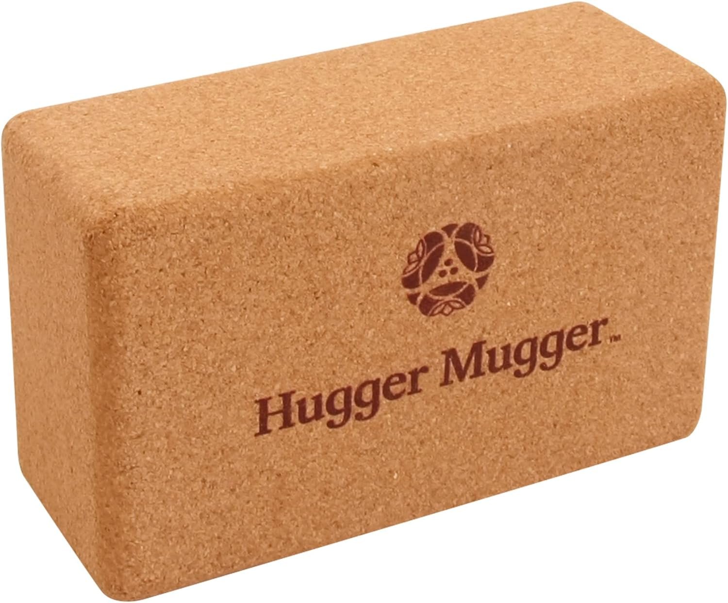 Hugger Mugger Cork Yoga Block – Naturally Grippy Texture, Durable, Made from Renewable Cork, Rounded Edges for Comfort, Great for Sweaty Hands BL-CORK