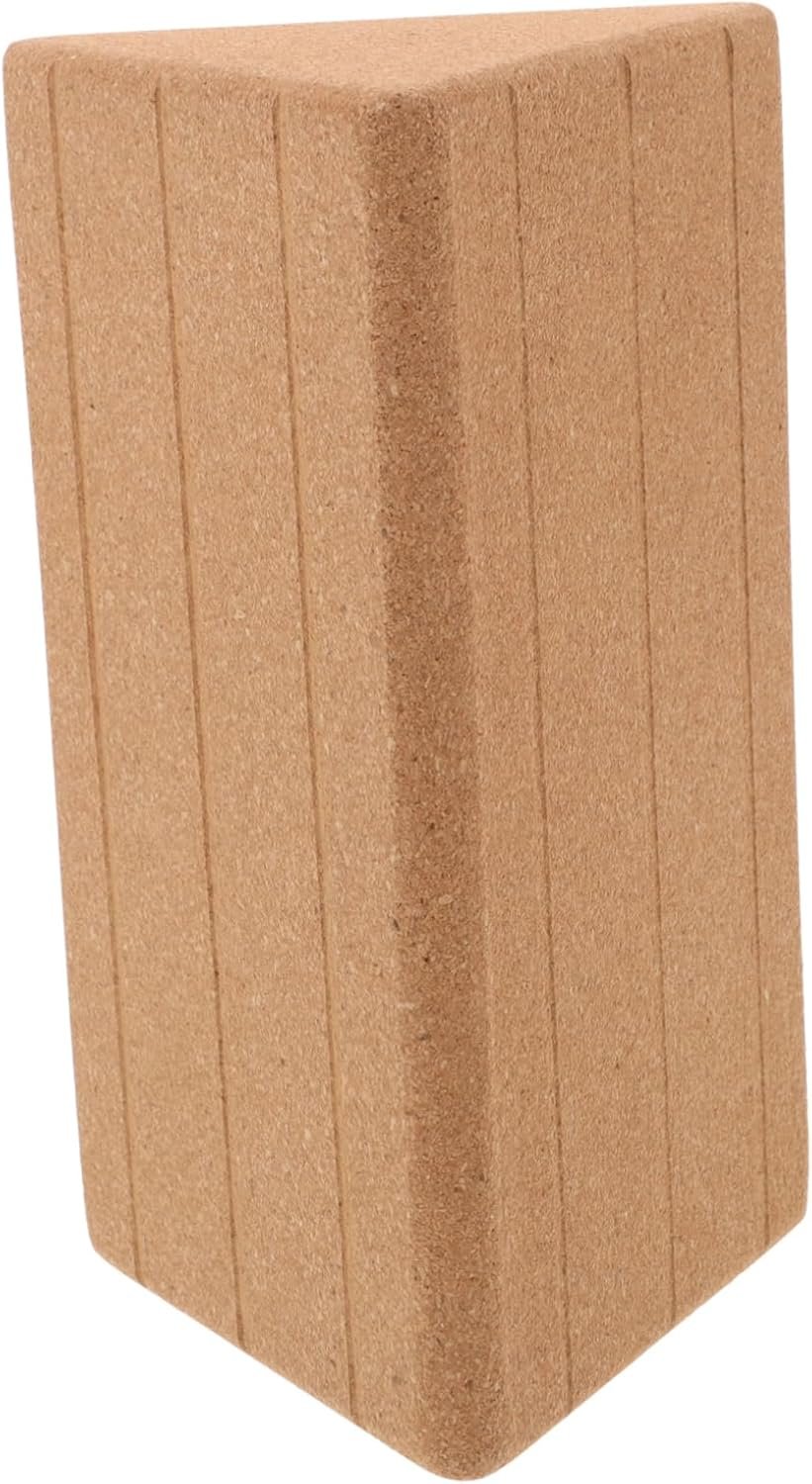 High Density Cork Yoga Block Triangle Shape for Deep Stretching and Durable Eco Friendly Yoga Training Equipment for Dancers and Fitness Enthusiasts