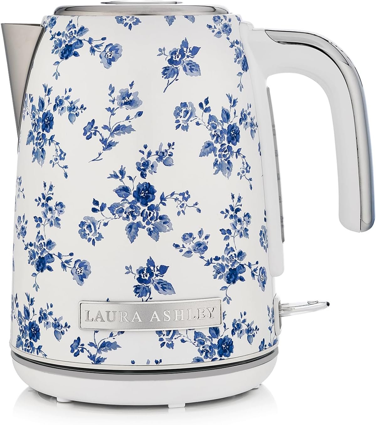 Laura Ashley Stainless Steel Electric Kettle 1.7 Liter – 1500W Rapid Boil Electric Kettles for Boiling Water – Electric Tea Kettles Automatic Shut Off – Overheat & Boil Dry Protection Jug Kettle