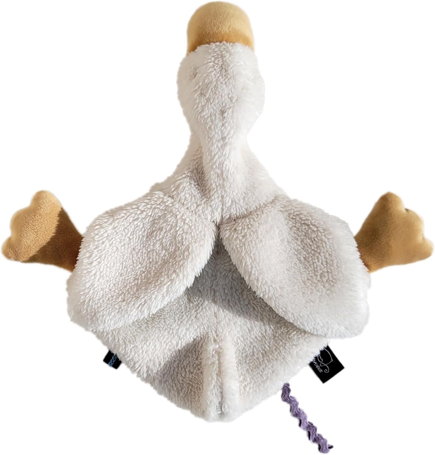 Helga The Goose, Pacifier Holder, Security Blanket Lovey, Infant Stuffed Toy, 9.8 Inches (Pack of 1) (Cannoli Cream)