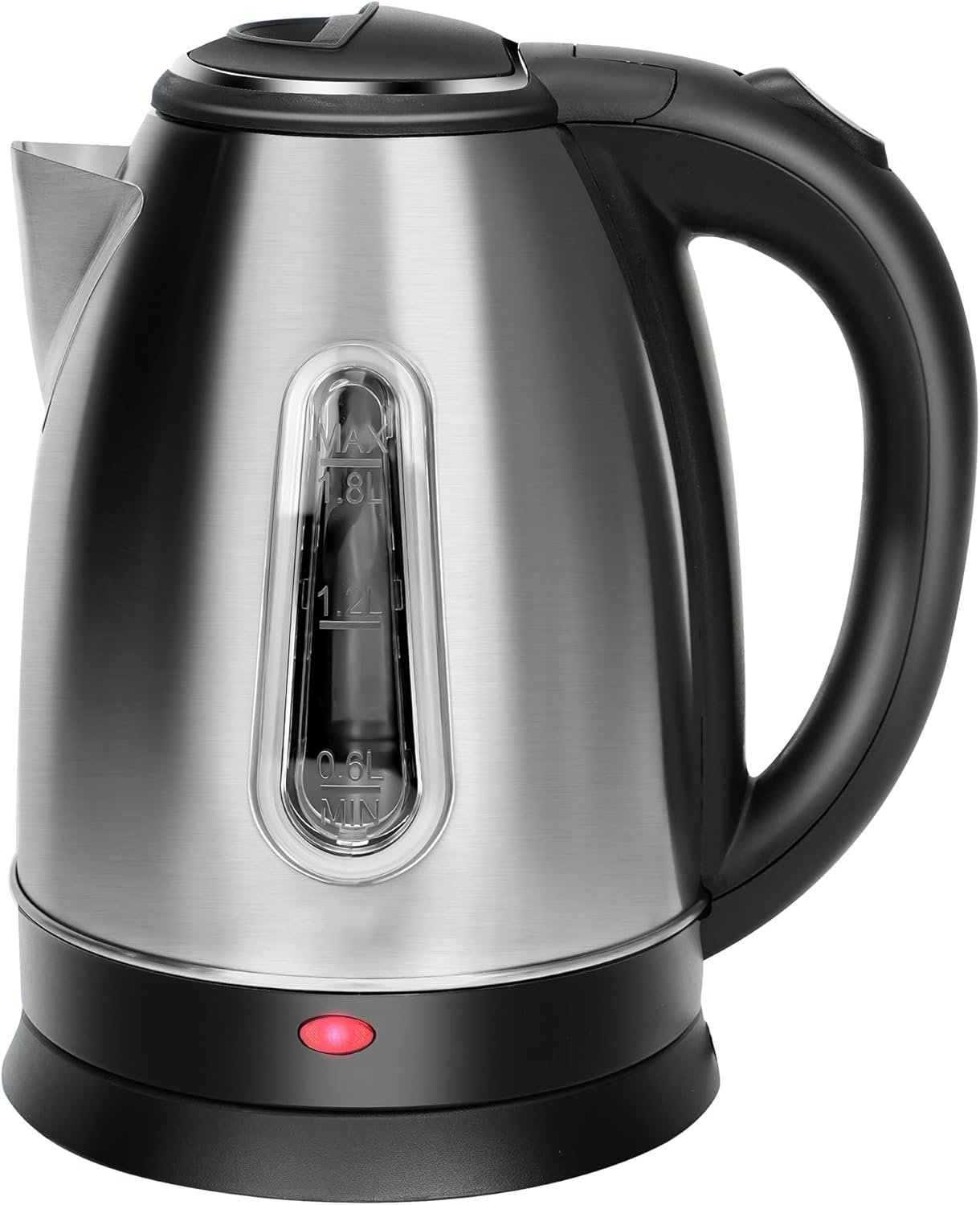 Electric Kettle, Stainless Steel 1.8 Liters Tea, Coffee Kettle & Hot Water Boiler, Auto Shut Off, Boil-Dry Protection with LED Ligh, Water Heater & Teapot, 360° Swivel Base, 1100W