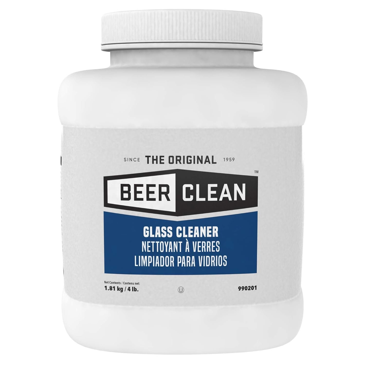 Diversey Beer Clean Glass Cleaner, Unscented, Powder, 4 Lb. Container