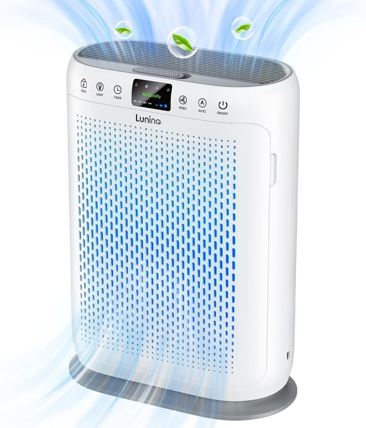 Air Purifiers for Home Large Room up to 2400sq.ft, LUNINO H13 HEPA Air Filter with PM 2.5 Display Air Quality Sensors, Aromatherapy Function, Air Cleaner for Dust, Smoke, Dander, Pets Hair, Pollen