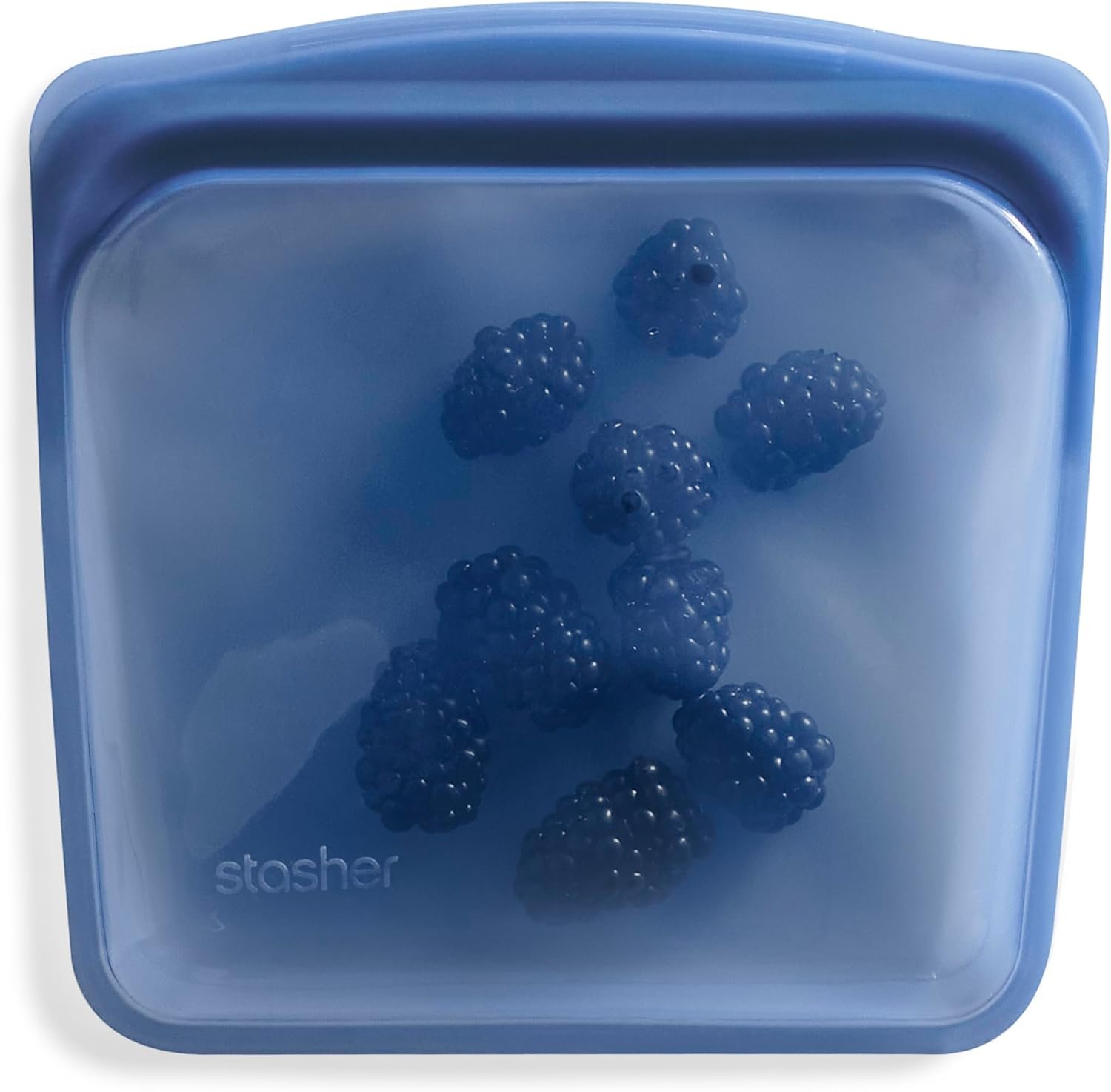Stasher Silicone Reusable Storage Bag, Sandwich Bag, Reusable Freezer Bag, Microwave, Dishwasher, Oven Safe, Sous Vide, Lunch Container, Eco Friendly, Leak-free, Food Storage Bag, 28 oz, Deep Ocean
