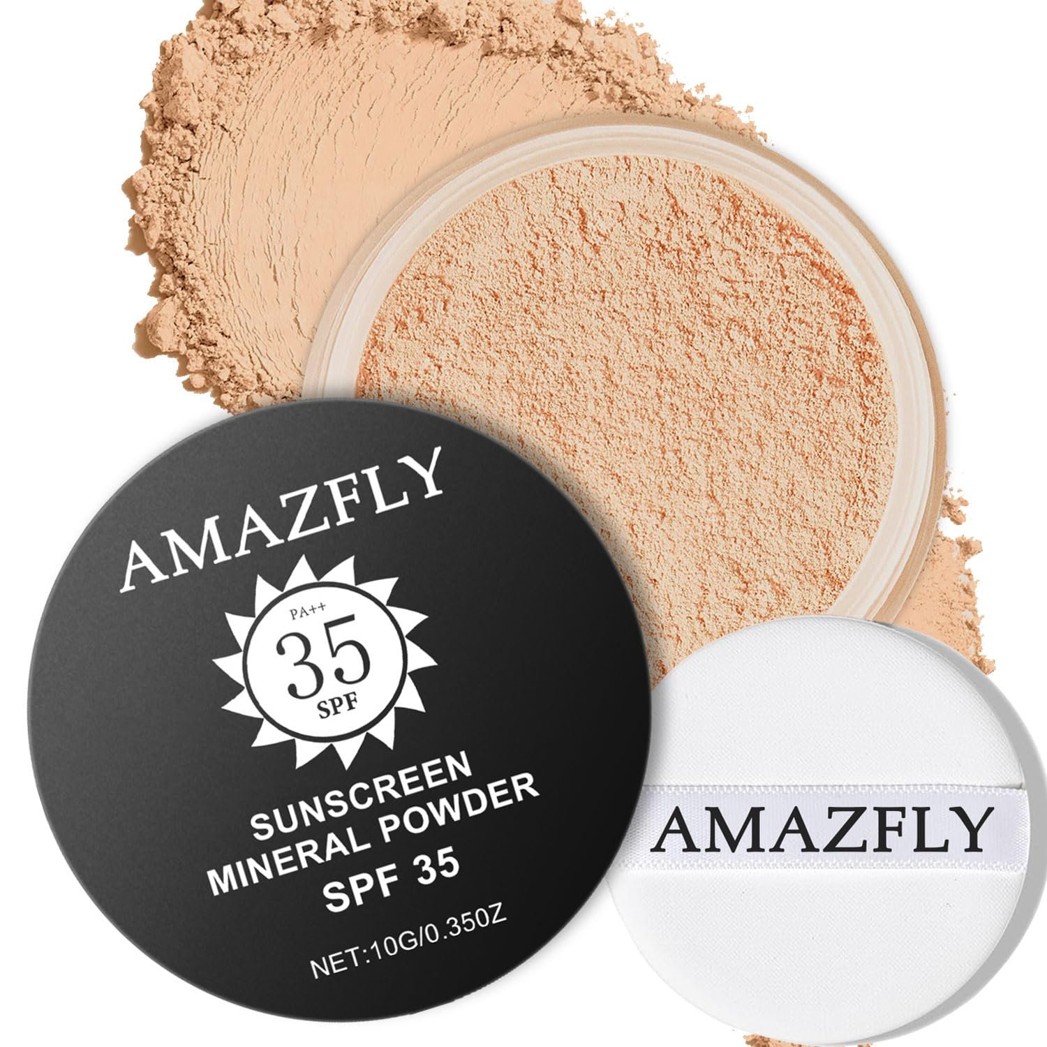 Mineral Powder Foundation, SPF 35, Talc-Free Lightweight Loose Powder for a Smooth & Matte Finish – Medium Coverage, Skin-improving Mineral Foundation (#05 Fair Light Foundation Makeup)