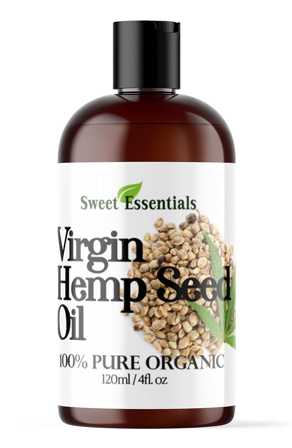 Organic Extra Virgin Unrefined Hemp Seed Oil (Food Grade) – 4oz – Imported From Canada – 100% Pure Cold Pressed – Offers Relief From Dry & Cracked Skin, Eczema, Psoriasis, & All Common Skin Conditions