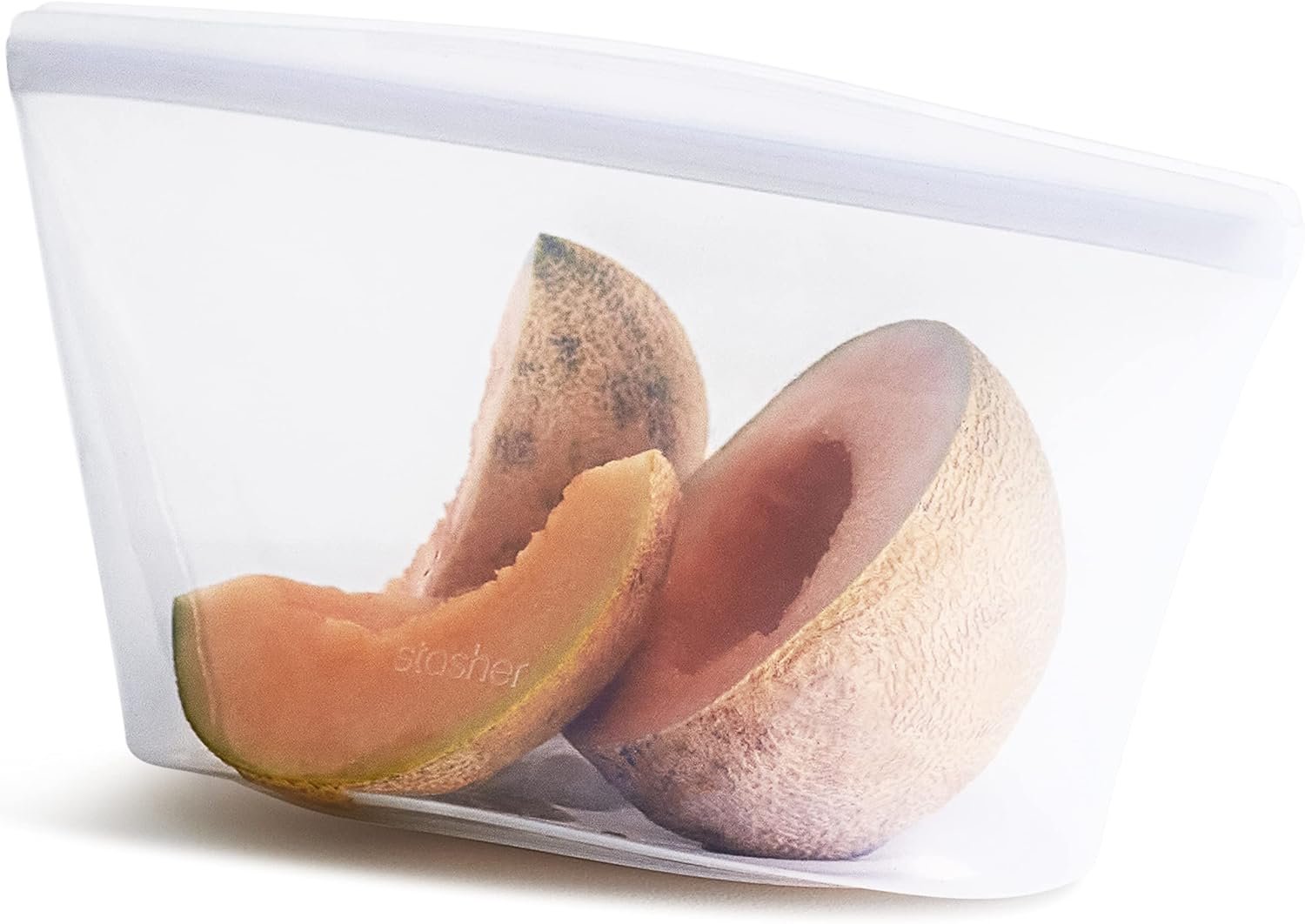 Stasher Silicone Reusable Storage Bag, 8-Cup Bowl, Reusable Snack Bag, Microwave, Dishwasher, Oven Safe, Sous Vide, Premium Lunch Container, Eco Friendly, Food Storage Bags, Freezer Bag, 64 oz, Clear