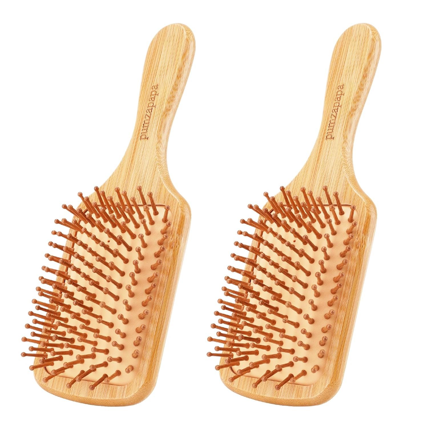 Bamboo Smooth Comb Set Natural Bamboo Wood Comb Set Unisex Reduces Hair Breakage Enhances Shine Eco-Friendly Durable Square Design 2 Pack