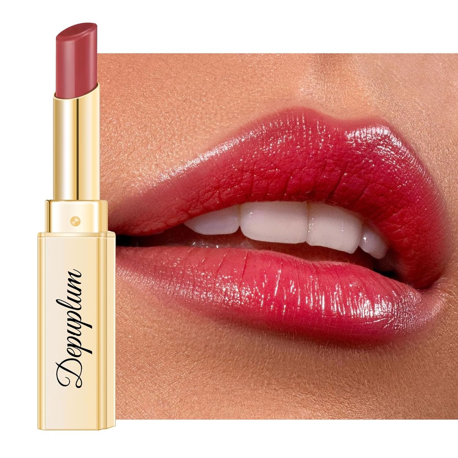 Red Lipstick for Women Hydrate Glossy Lipstick Moisture Lip Gloss Sheer-Medium Coverage Shine Tinted Lip Balm for Dry Lips (DM98 Cherry Plum)