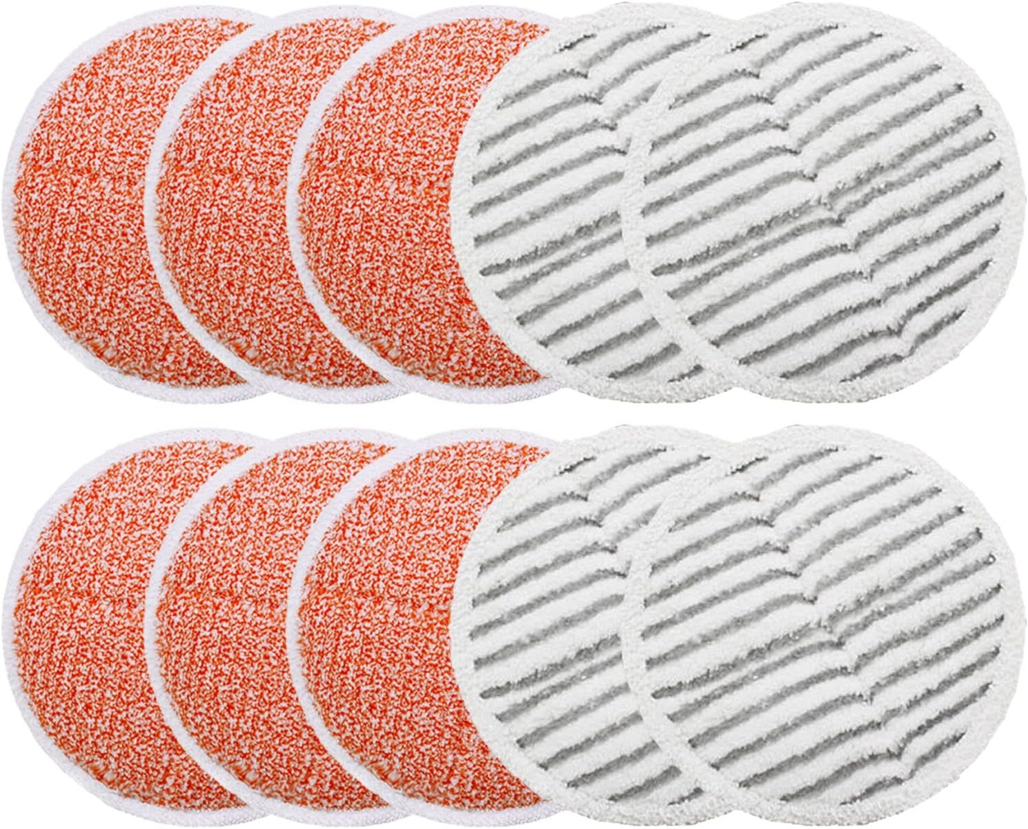 Replacement Pads for Bissell Spinwave Mop: 10 Pads for Bissell Spinwave,Spin Wave,Crosswave Expert/Pet/Cordless Hard Floor 2124 20393 2039a 20399 2039w 23159 23157 Spin Mop Cleaner Scrub Scrubber Pads