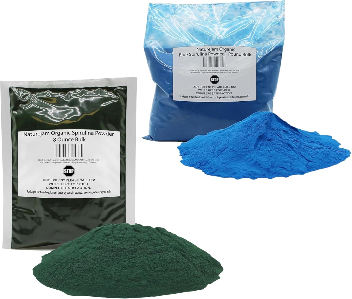 Naturejam Organic Blue Spirulina Powder 1 Pound Organic Spirulina Powder 8 Ounce