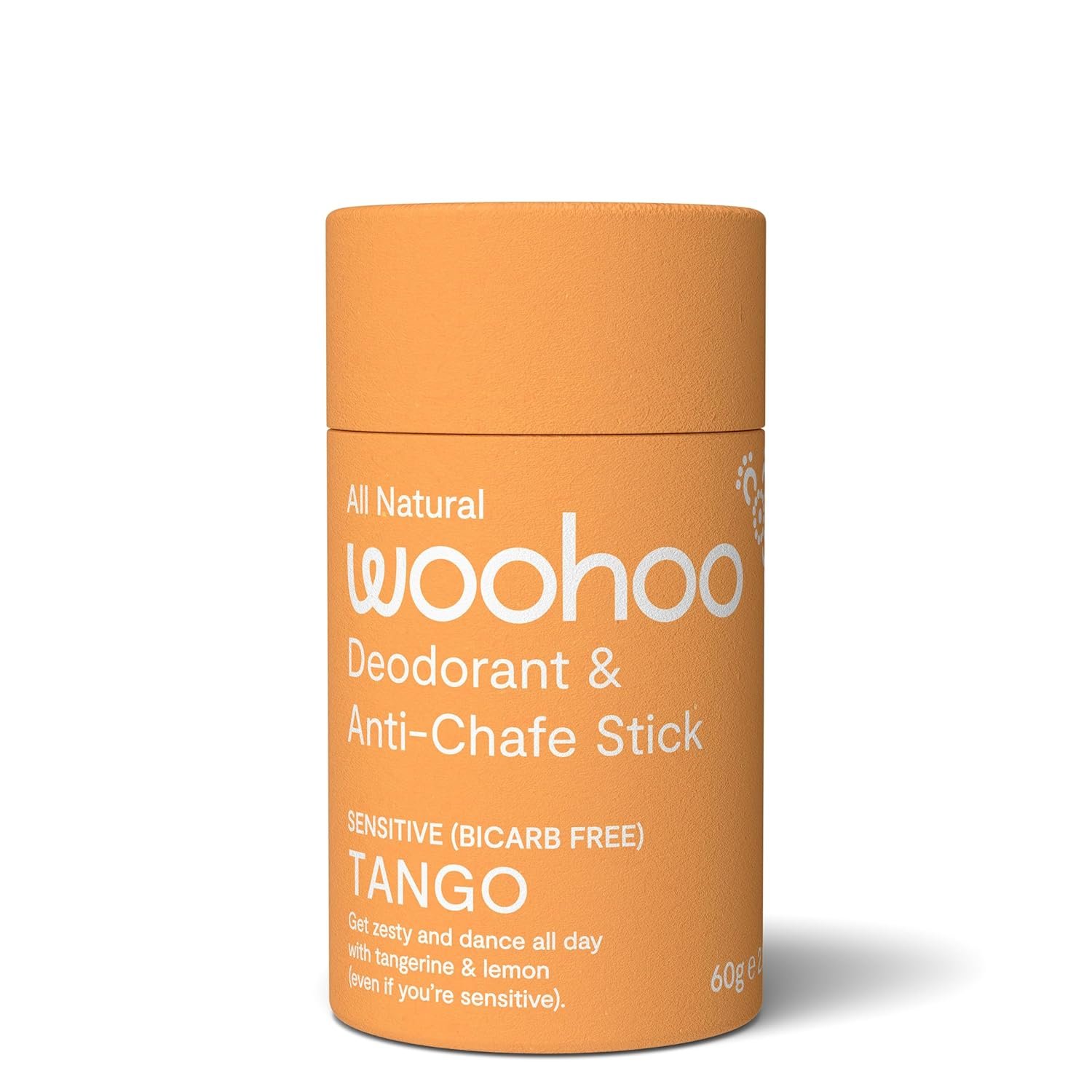 Woohoo! Body All-Natural Deodorant Paste – Tango (Sensitive Bicarb Free – Regular Strength 2.12 oz Eco Tube)