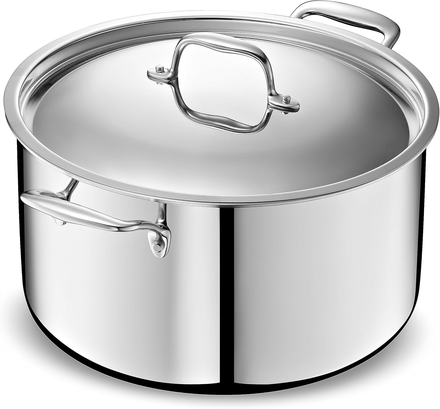LEGEND COOKWARE 5-Ply Stainless Steel 12-Quart Stock Pot with Lid – Induction Compatible, Oven Safe 800°F – Non-Toxic, No Coatings – Even Heating, Won’t Warp – Built to Last Generations