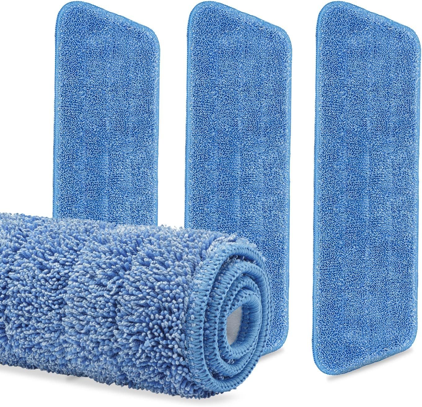 3-Pack Cinch Mop Replacement Heads, Microfiber Mops for Floor Cleaning – Wall Mop with Reusable Washable Pads, Compatible with Cinch Mop – Microfiber Wholesale