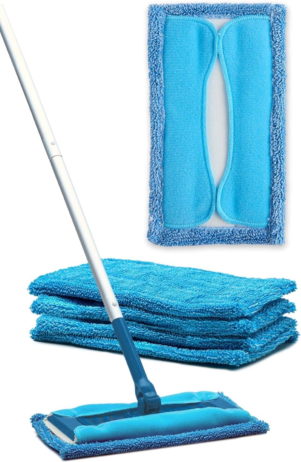 Rejuvenate Microfiber Sweeper Pads, Fit Swiffer Sweeper Mops for A Sustainable Alternative to Disposable Cleaning Pads, Trap Dirt, Dust and Hair and Remove Dirt and Grime, 5 Count