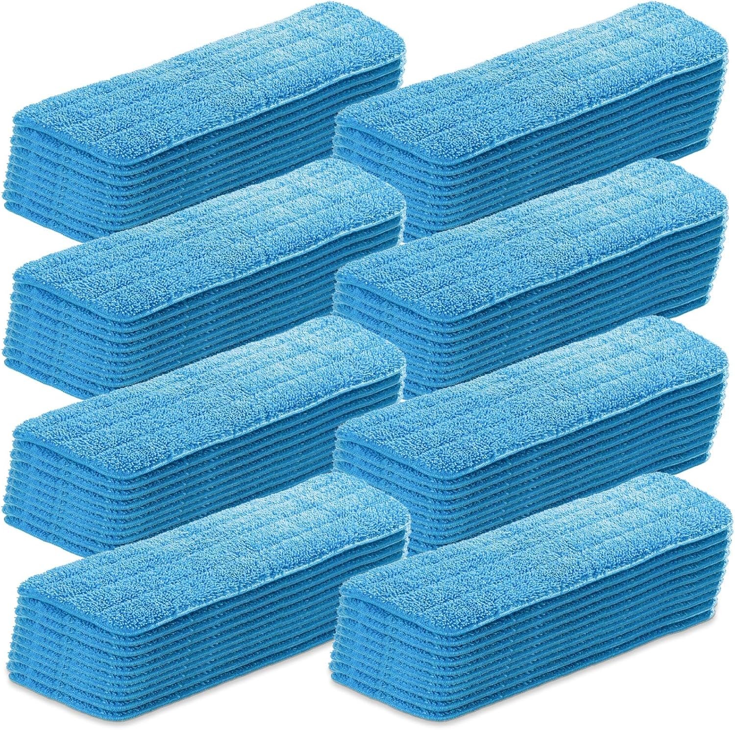 40 Pack Microfiber Mop Pads Machine Washable Cleaning Flat Mop Head Replacement Reusable Household Pads for Hardwood and Hard Surface Floor Cleaning and Scrubbing