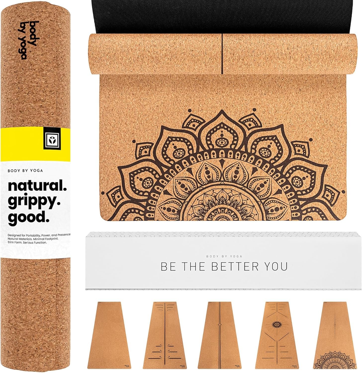 Luxury Cork Yoga Mat – Non Slip, Extra Thick Grip. Thicker, Longer, and Wider for More Comfort and Support. Tough Enough For Hot Yoga. Natural, Non Toxic, and Eco Friendly. Optional Alignment Lines.