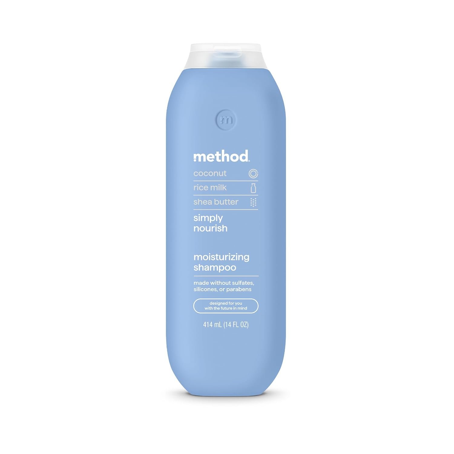 Method Moisturizing Shampoo, Simply Nourish with Shea Butter, Coconut, and Rice Milk Scent Notes, Paraben and Sulfate Free, 14 oz (Pack of 1)
