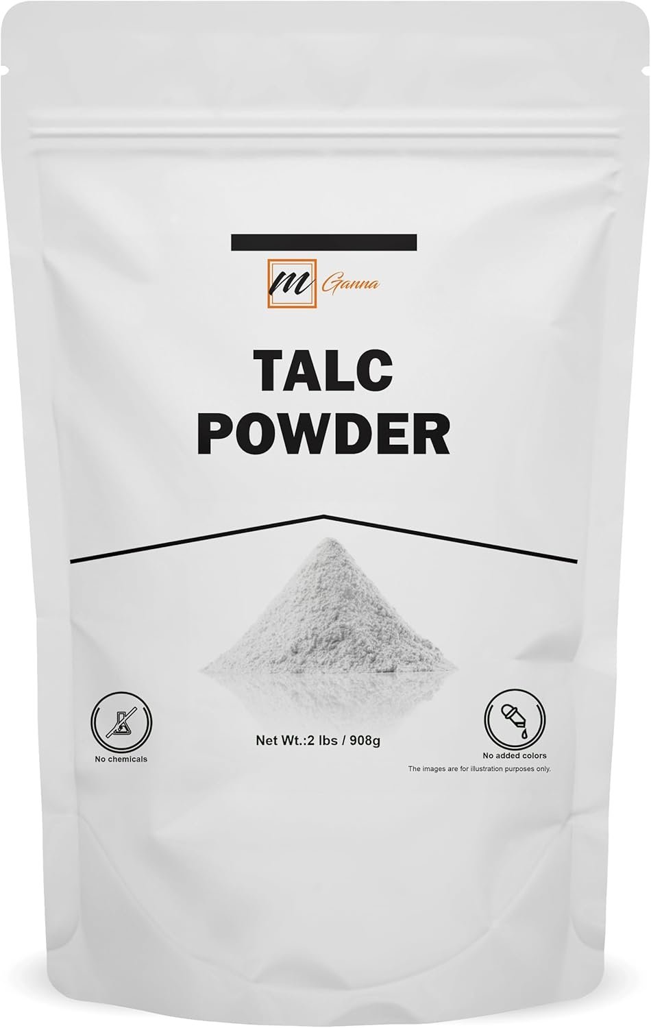 100% Natural Talc Powder for Facial Make-up, Cosmetic Formulations, and Other Industrial Application 2 LBS / 908 GMS