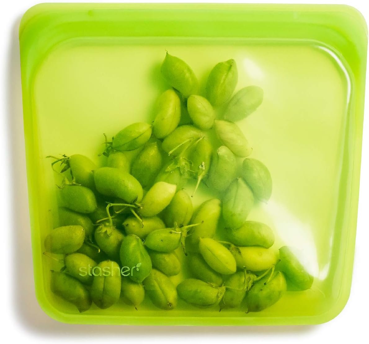 Stasher Silicone Reusable Storage Bag, Sandwich Bag, Reusable Freezer Bags, Microwave, Dishwasher, Oven Safe, Sous Vide, Premium Lunch Container, Eco Friendly, Leak-free Food Storage Bags, 28 oz, Lime