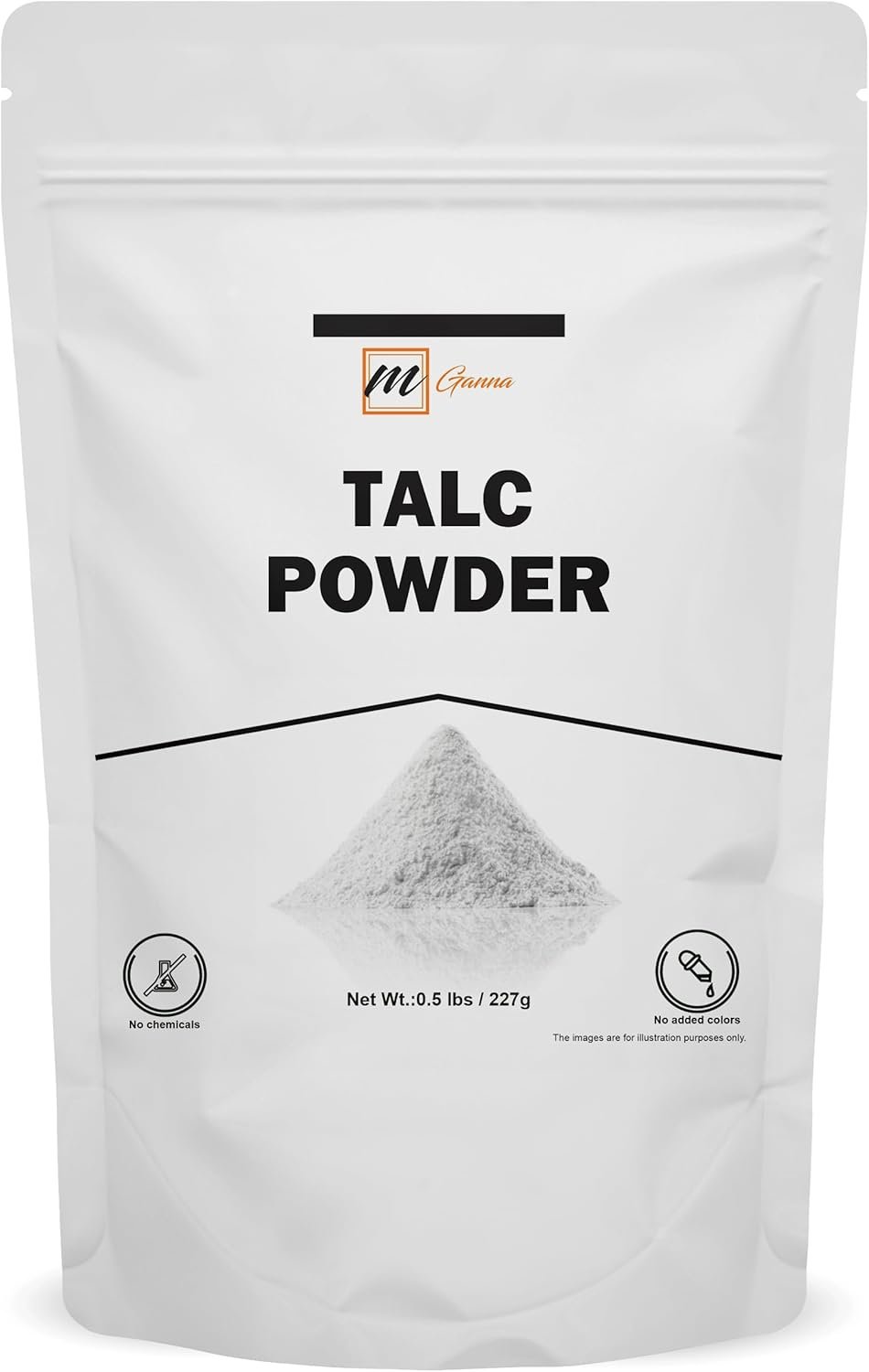 100% Natural Talc Powder for Facial Make-up, Absorption, Lubrication, and Multi-Purpose 0.5 LBS / 227 GMS