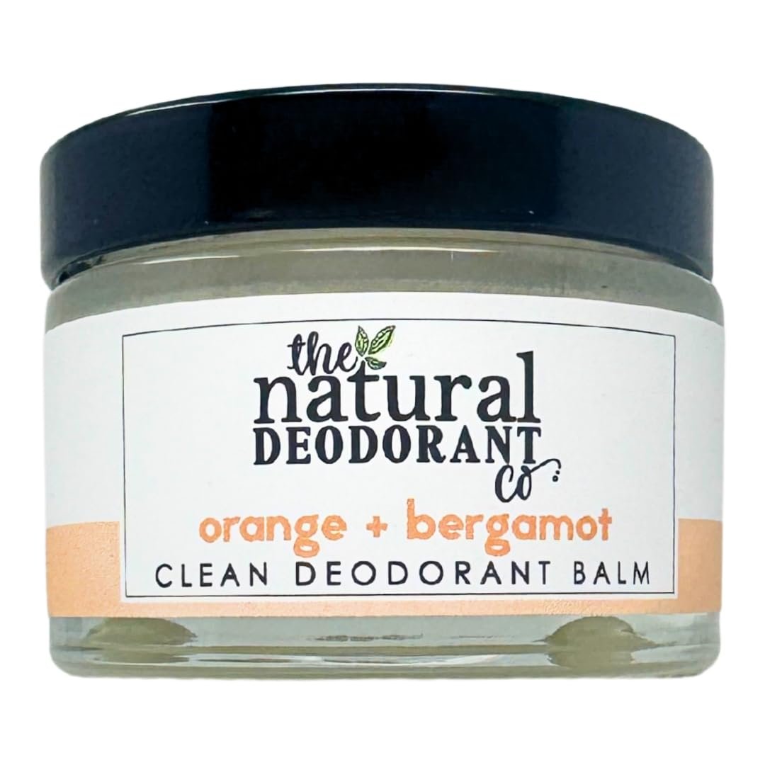 The Natural Deodorant Co, Clean Deodorant Balm Orange & Bergamot 55g, Aluminium Free, Plastic Free, All Day Protection