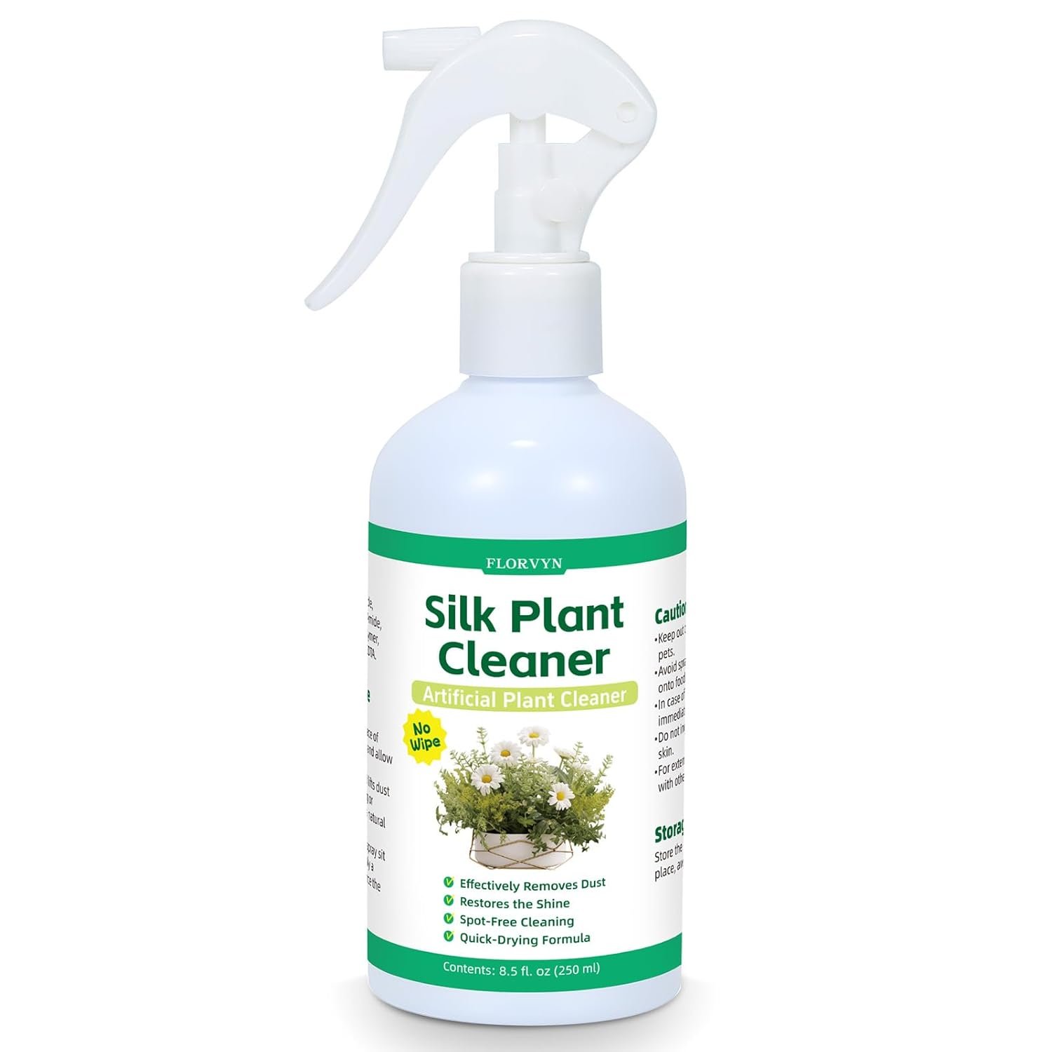 Silk Plant Cleaner Spray No Wipe, Artificial Plant Cleaner for Fake Plants & Flowers, Quick-Dry Dust Remover for Silk Flowers, Restores Shine Spot-Free Cleaning Spray, Fake Greenery Plant Clean