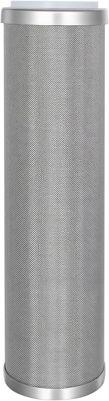 Amwater Stainless Steel Cleanable Wire Mesh Filter Cartridge 10”Length,2.5″OD(5 Micron)